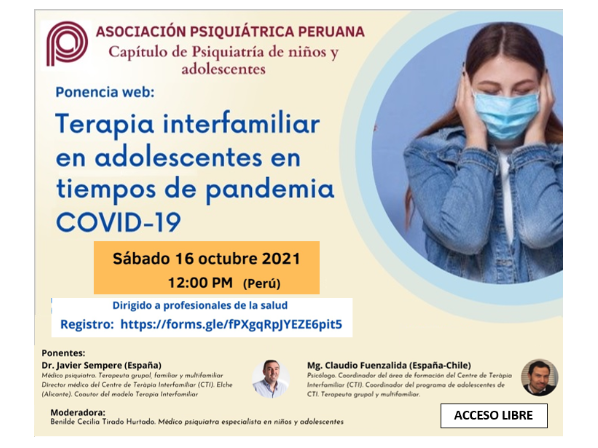 APP realizará Ponencia Web: Terapia interfamiliar en adolescentes en tiempos de pandemia