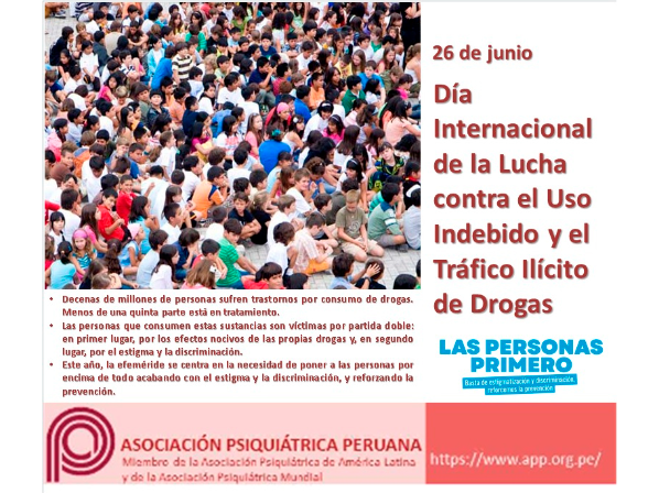 26 de junio: Día Internacional de la Lucha contra el Uso Indebido y el Tráfico Ilícito de Drogas